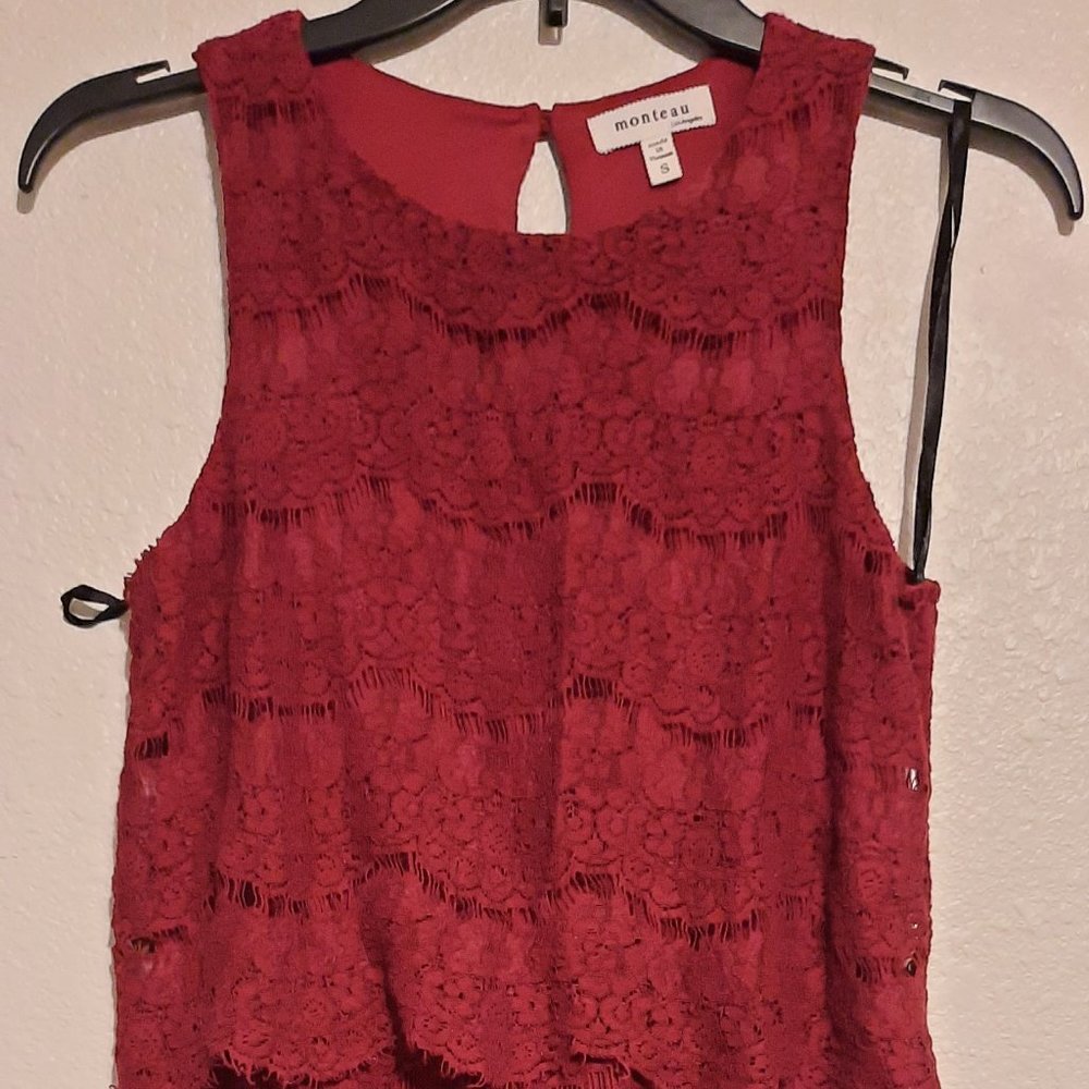 Red casual dress